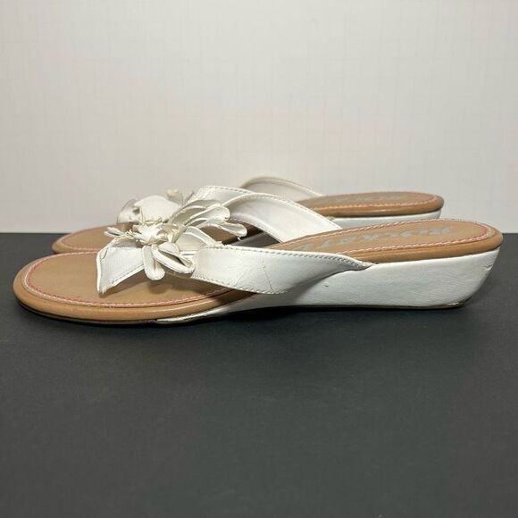 Womens ROCKET DOG White Floral Flip Flop Sandals / Size 8.5 Medium - Picture 3 of 8